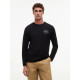 TOMMY HILFIGER SCRIPT STACK LONGSLEEVE REGULAR TEE MW0MW43225 BDS-BLACK