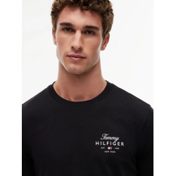 TOMMY HILFIGER SCRIPT STACK LONGSLEEVE REGULAR TEE MW0MW43225 BDS-BLACK