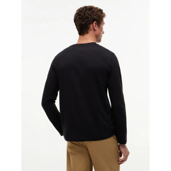 TOMMY HILFIGER SCRIPT STACK LONGSLEEVE REGULAR TEE MW0MW43225 BDS-BLACK