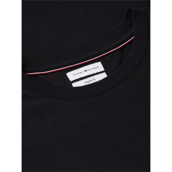 TOMMY HILFIGER SCRIPT STACK LONGSLEEVE REGULAR TEE MW0MW43225 BDS-BLACK