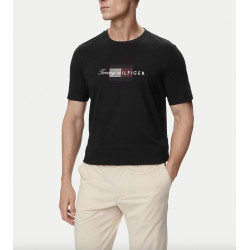 TOMMY HILFIGER SCRIPT FLAG REGULAR TEE MW0MW43226 BDS-BLACK