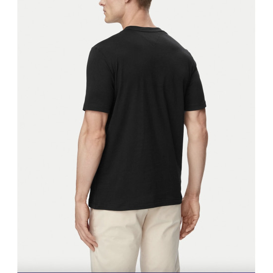 TOMMY HILFIGER SCRIPT FLAG REGULAR TEE MW0MW43226 BDS-BLACK
