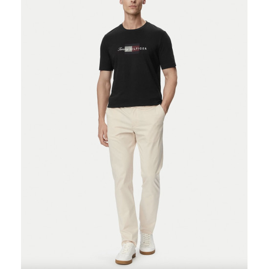 TOMMY HILFIGER SCRIPT FLAG REGULAR TEE MW0MW43226 BDS-BLACK