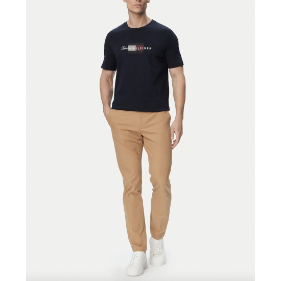 TOMMY HILFIGER SCRIPT FLAG REGULAR TEE MW0MW43226 DW5-NAVY BLUE