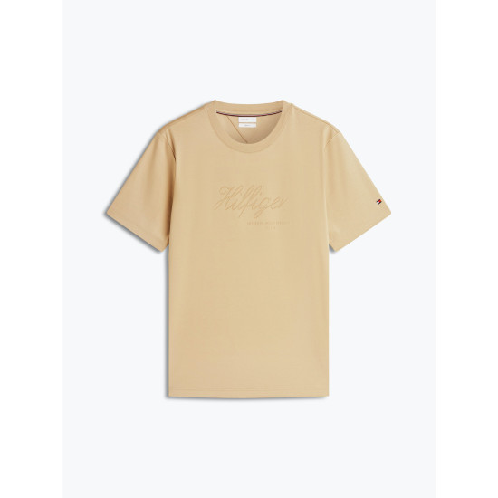 TOMMY HILFIGER NAUTICAL ROPE INTERLOCK REG TEE MW0MW44257 AEG-BATIQUE KHAKI