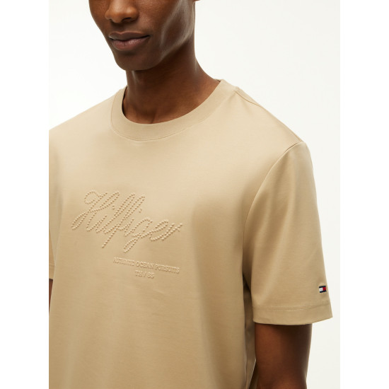 TOMMY HILFIGER NAUTICAL ROPE INTERLOCK REG TEE MW0MW44257 AEG-BATIQUE KHAKI