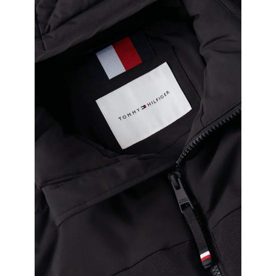 TOMMY HILFIGER DETACHABLE HOODED BRANDED PUFFER MW0MW45273 BDS