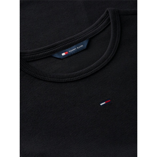TOMMY JEANS SLIM ESSENTIAL RIB LONGSLEEVE TSHIRT DW0DW17387 BDS 