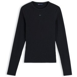 TOMMY JEANS SLIM ESSENTIAL RIB LONGSLEEVE TSHIRT DW0DW17387 BDS 