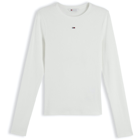 TOMMY JEANS SLIM ESSENTIAL RIB LONGSLEEVE TSHIRT DW0DW17387 YBL 