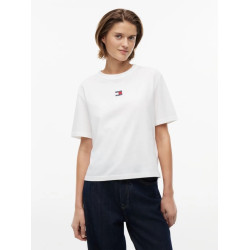 TOMMY JEANS BOXY BADGE TEE DW0DW22202 YBL-WHITE