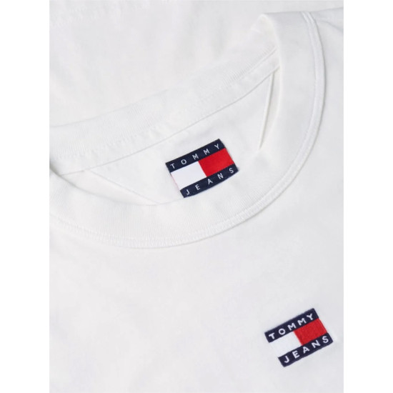 TOMMY JEANS BOXY BADGE TEE DW0DW22202 YBL-WHITE