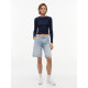 TOMMY JEANS SLIM LETTUCE EDGE RIB LONGSLEEVE DW0DW22783 C1G-DARK NIGHT NAVY
