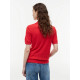 TOMMY JEANS POINTELLE POLO SWEATER DW0DW22932 XK9-AMARYLLIS RED