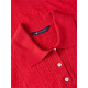 TOMMY JEANS POINTELLE POLO SWEATER DW0DW22932 XK9-AMARYLLIS RED