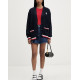 TOMMY JEANS RWB TIPPING OVS CARDIGAN DW0DW22934 C1G-DARK NIGHT NAVY