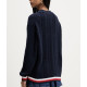 TOMMY JEANS RWB TIPPING OVS CARDIGAN DW0DW22934 C1G-DARK NIGHT NAVY