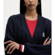 TOMMY JEANS RWB TIPPING OVS CARDIGAN DW0DW22934 C1G-DARK NIGHT NAVY
