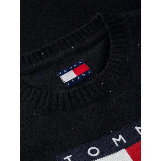 TOMMY JEANS SPARKLE FLAG SWEATER DRESS DW0DW23322 BDS