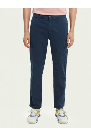 SCOTCH & SODA STUART PANT GARMENT-DYED CARGO 164457 0004 NAVY
