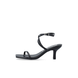 BIANCO BIALULU MINIMAL STRAP SANDAL FAUX LEATHER 11201178 BLACK