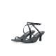BIANCO BIALULU MINIMAL STRAP SANDAL FAUX LEATHER 11201178 BLACK