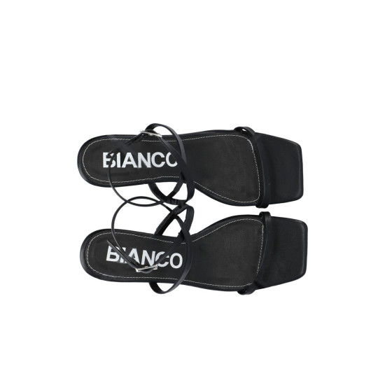 BIANCO BIALULU MINIMAL STRAP SANDAL FAUX LEATHER 11201178 BLACK