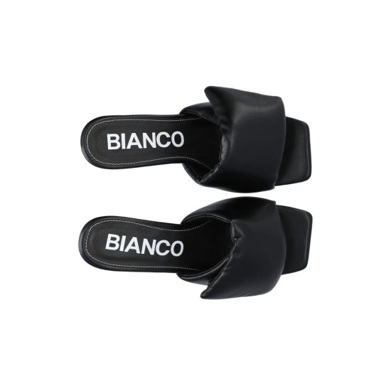 BIANCO BIALULU VELCRO SLIDE FAUX LEATHER 11201179 BLACK