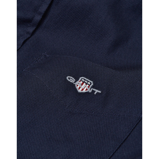 GANT REG HONEYCOMG TEXTURE SHIRT 3240059 433 EVENING BLUE