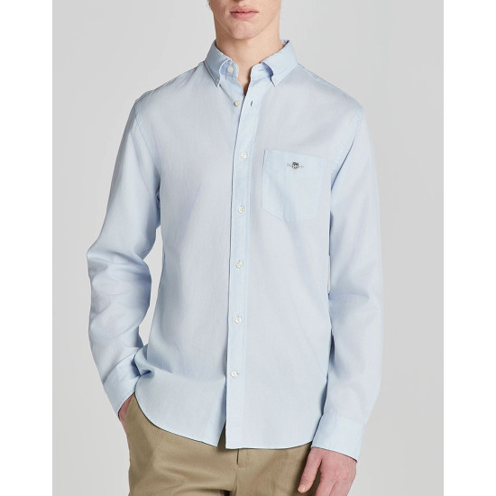 GANT REG HONEYCOMG TEXTURE SHIRT 3240059 455 LIGHT BLUE 