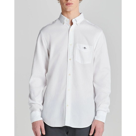GANT REG HONEYCOMG TEXTURE SHIRT 3240059 110 WHITE