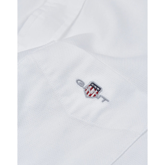 GANT REG HONEYCOMG TEXTURE SHIRT 3240059 110 WHITE