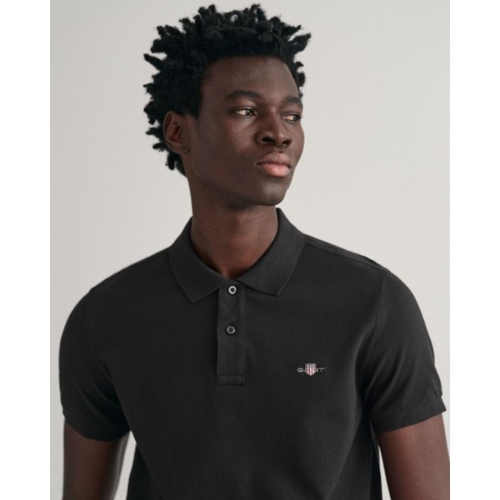 GANT REG SHIELD SS PIQUE POLO 2210 5 BLACK
