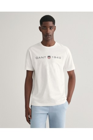 GANT PRINTED GRAPHIC SS T-SHIRT 2003242 113 EGGSHELL