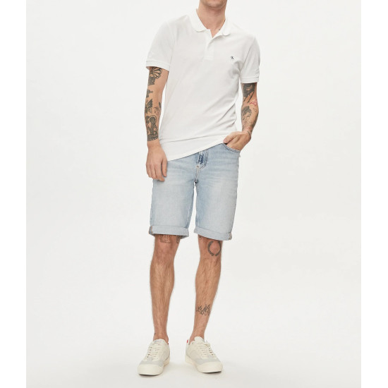 CALVIN KLEIN CK EMBRO BADGE SLIM POLO J30J325269 WHITE