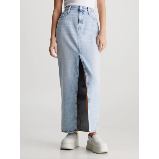 CALVIN KLEIN MAXI SKIRT J20J222814 1AANI.079-DENIM LIGHT