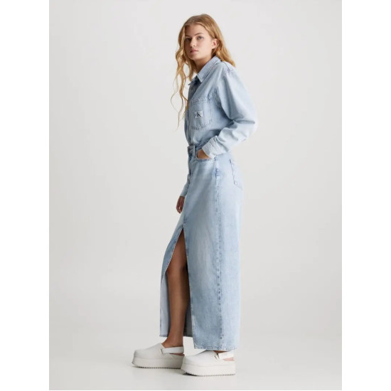 CALVIN KLEIN MAXI SKIRT J20J222814 1AANI.079-DENIM LIGHT