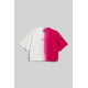 KARL JEANS REG CROP SSLV OMBRE TEE 241J1701 J307 Festival Fuchsia Ombre