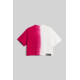 KARL JEANS REG CROP SSLV OMBRE TEE 241J1701 J307 Festival Fuchsia Ombre