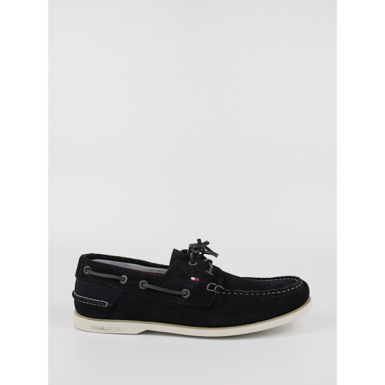 TOMMY HILFIGER CLASSIC SUEDE BOAT SHOE FM0FM02736 DW5-DESERT SKY