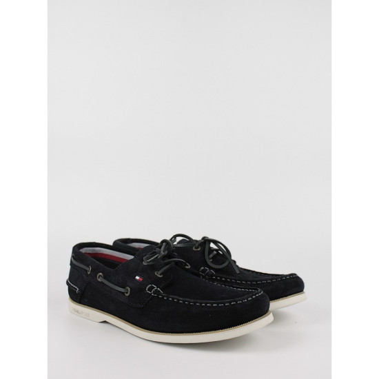TOMMY HILFIGER CLASSIC SUEDE BOAT SHOE FM0FM02736 DW5-DESERT SKY