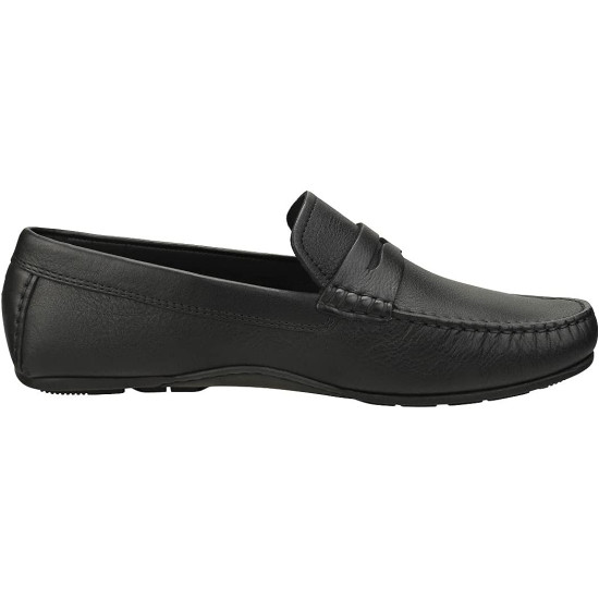 TOMMY HILFIGER CLASSIC RWB LEATHER DRIVER LOAFERS FM0FM03404 BDS-BLACK