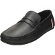 TOMMY HILFIGER CLASSIC RWB LEATHER DRIVER LOAFERS FM0FM03404 BDS-BLACK