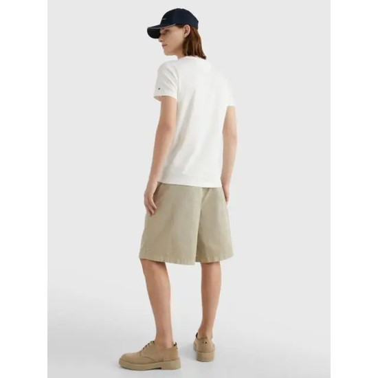 TOMMY HILFIGER CORE LOGO TEE MW0MW11465-118-SNOW WHITE