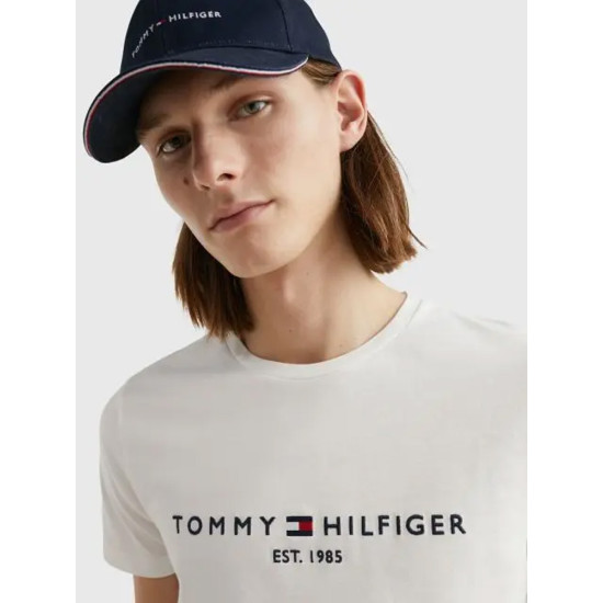 TOMMY HILFIGER CORE LOGO TEE MW0MW11465-118-SNOW WHITE