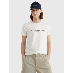 TOMMY HILFIGER CORE LOGO TEE MW0MW11465-118-SNOW WHITE