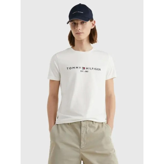TOMMY HILFIGER CORE LOGO TEE MW0MW11465-118-SNOW WHITE