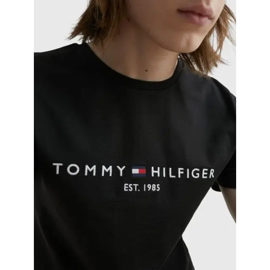 TOMMY HILFIGER CORE LOGO TEE MW0MW11465 BAS-JET BLACK 