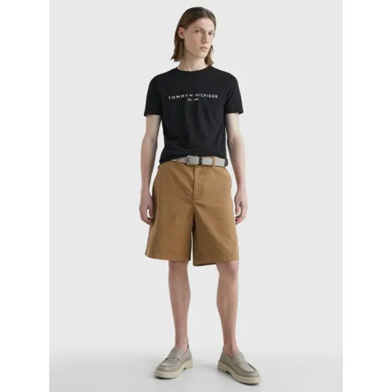 TOMMY HILFIGER CORE LOGO TEE MW0MW11465 BAS-JET BLACK 