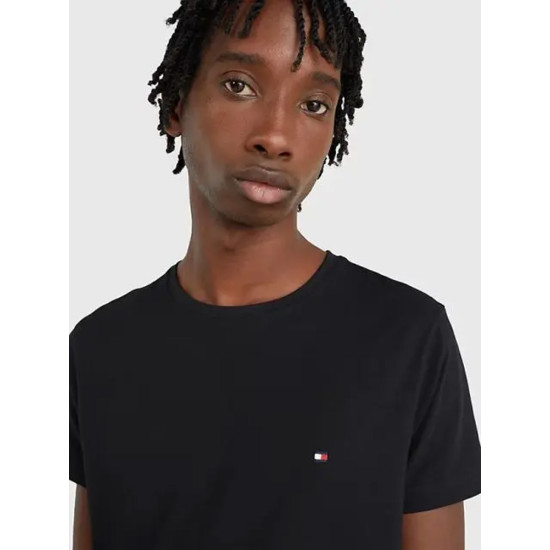 TOMMY HILFIGER CORE STRETCH SLIM C-NECK TEE MW0MW27539 BDS-BLACK